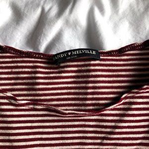 red stripped brandy crop top